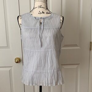 NWT Talbots Light Blue Sleeveless Blouse